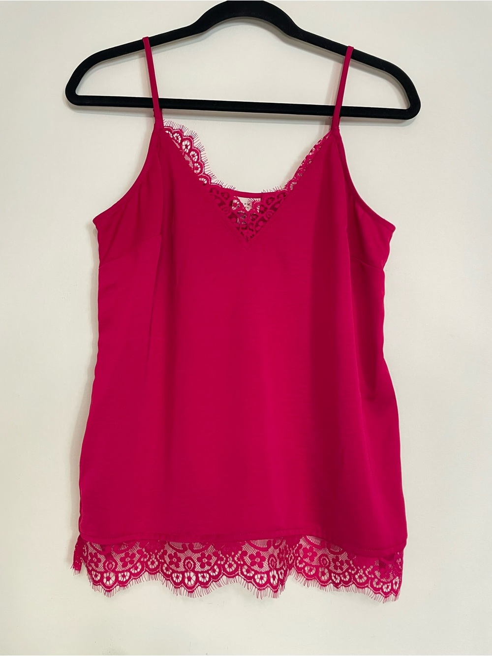 a new day Fuchsia Lace Trim Camisole
